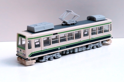 ワンマイル 【HO】都電荒川線7000系冷房車白緑色 7008