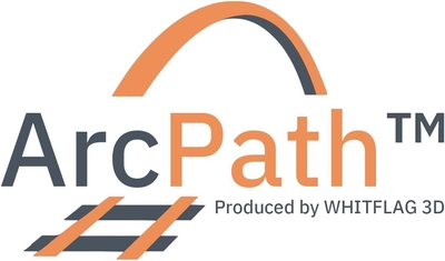 ＜地上シリーズ＞WHITEFLAG-3D ArcPath(アークパス) RM-HOFLFL114 HOゲージ 平面 フローティングラダー軌道 114mm 1個入