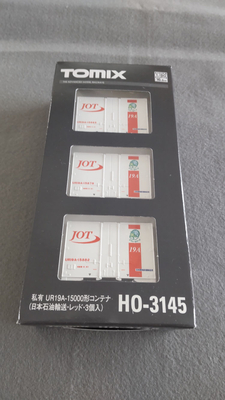 TOMIX HO(16番)ゲージ HO-3145 私有 UR19A-15000形コンテナ(日本石油輸送・レッド・3個入)
