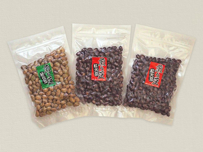 【期間限定・数量限定】煎り豆[秘伝豆] (70g&times;1)・煎り豆[紅大豆] (70g&times;2)‐3袋セット