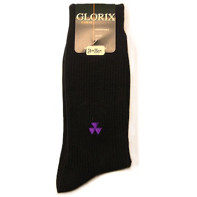 同志社メンズソックス　刺繍マーク