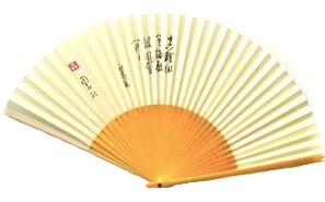 扇子　寒梅の詩