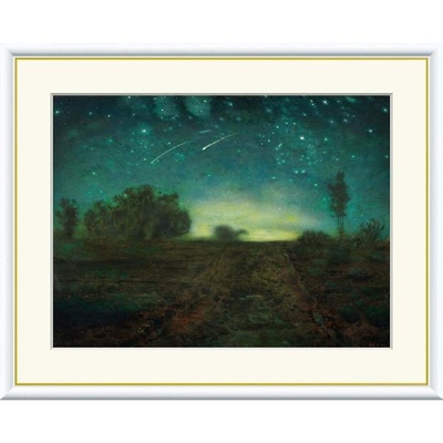 世界の名画　油絵　星の夜　フランソワ　ミレー　F4　42&times;34cm　手彩仕上 高精細巧芸美術画
