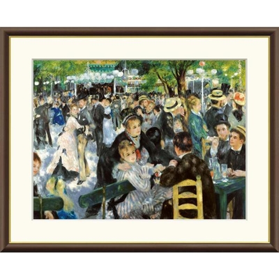世界の名画　油絵　ムーラン・ド・ラ・ギャレット　ルノワール　F8　61&times;49.5cm　手彩仕上 高精細巧芸美術画