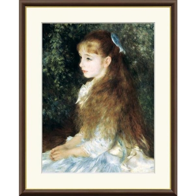 世界の名画　油絵　イレーヌ・カーン・ダンヴェール嬢　ルノワール　F8　61&times;49.5cm　手彩仕上 高精細巧芸美術画