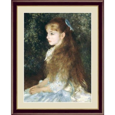 世界の名画　油絵　イレーヌ・カーン・ダンヴェール嬢　ルノワール　F6　52&times;42cm　手彩仕上 高精細巧芸美術画