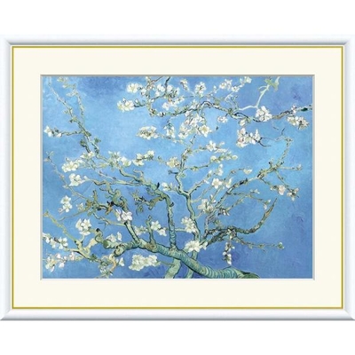世界の名画　油絵　花咲くアーモンドの枝　ゴッホ　F8　61&times;49.5cm　手彩仕上 高精細巧芸美術画