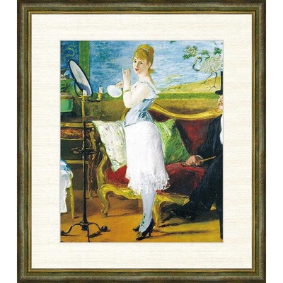 世界の名画　油絵　ナナ　マネ　F8　61&times;49.5cm　手彩仕上 高精細巧芸美術画