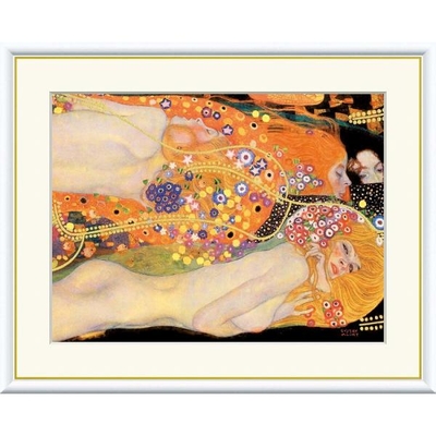 世界の名画　油絵　水蛇2　クリムト　F6　52&times;42cm　手彩仕上 高精細巧芸美術画