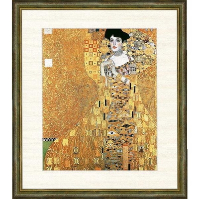 世界の名画　油絵　アデーレ・ブロッホ＝バウアー1　クリムト　F8　61&times;49.5cm　手彩仕上 高精細巧芸美術画