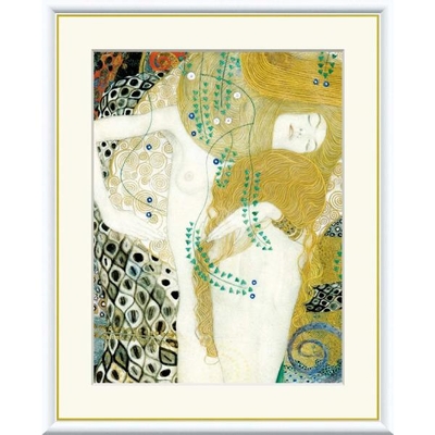 世界の名画　油絵　水蛇1　クリムト　F8　61&times;49.5cm　手彩仕上 高精細巧芸美術画
