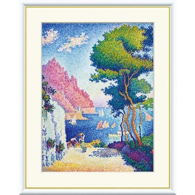 世界の名画　ノーリ岬　シニャック　F8　61&times;49.5cm　手彩仕上 高精細巧芸美術画