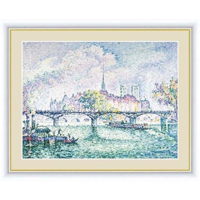 世界の名画　油絵　ポンデザール　シニャック　F6　52&times;42cm　手彩仕上 高精細巧芸美術画