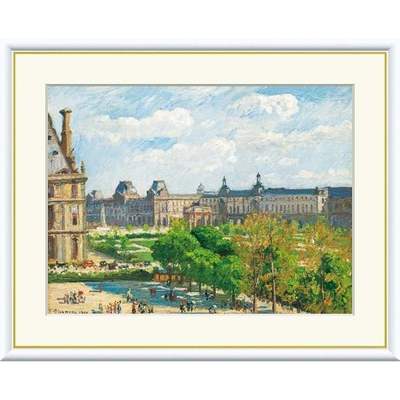 世界の名画　油絵　カルーゼル広場　パリ　ピサロ　F6　52&times;42cm　手彩仕上 高精細巧芸美術画