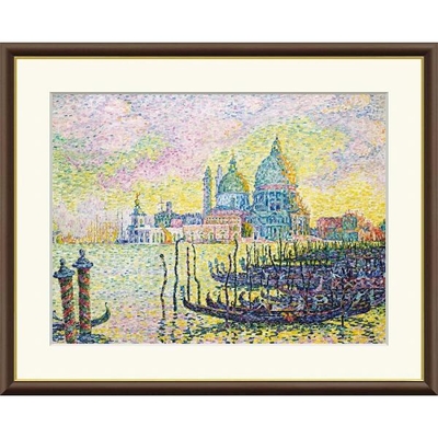 世界の名画　油絵　ヴェニスの大運河　シニャック　F8　61&times;49.5cm　手彩仕上 高精細巧芸美術画