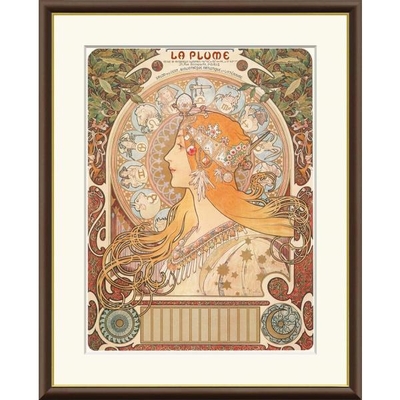 世界の名画　黄道十二宮　ミュシャ　F4　42&times;34cm　手彩仕上 高精細巧芸美術画