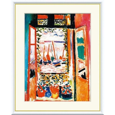 世界の名画　油絵　コリウールの窓　マティス　F8　61&times;49.5cm　手彩仕上 高精細巧芸美術画