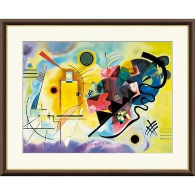 世界の名画　黄・赤・青　カンディンスキー　F4　42&times;34cm　手彩仕上 高精細巧芸美術画