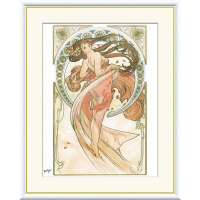 世界の名画　油絵　芸術：ダンス　ミュシャ　F8　61&times;49.5cm　手彩仕上 高精細巧芸美術画