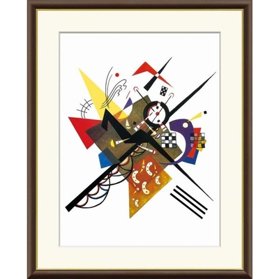世界の名画　白の上に ２　カンディンスキー　F4　42&times;34cm　手彩仕上 高精細巧芸美術画