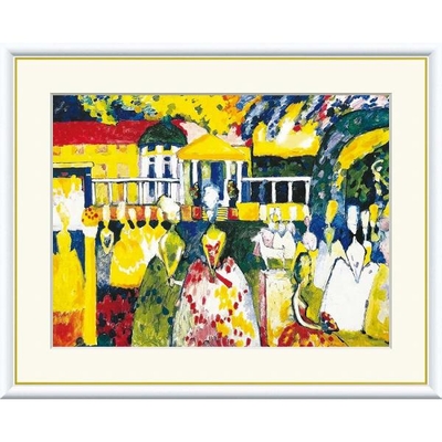世界の名画　クリノリン・スカート　カンディンスキー　F4　42&times;34cm　手彩仕上 高精細巧芸美術画