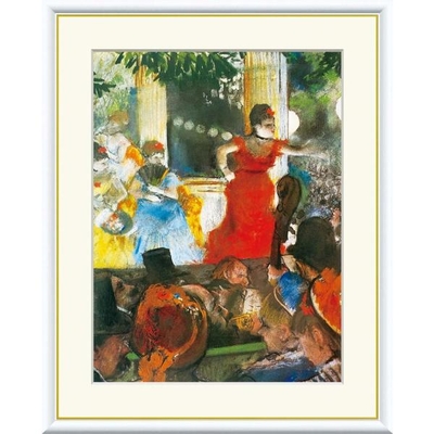 世界の名画　カフェ・コンセール　レザンバサドゥール　ドガ　F8　61&times;49.5cm　手彩仕上 高精細巧芸美術画