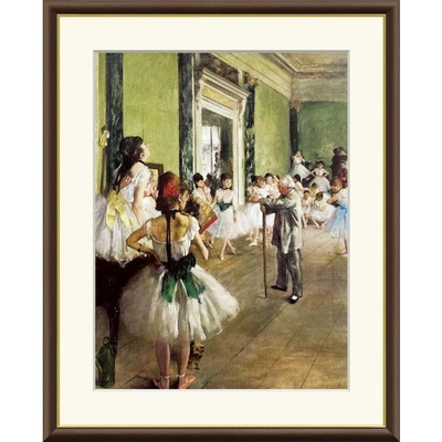 世界の名画　ダンスのレッスン　ドガ　F4　42&times;34cm　手彩仕上 高精細巧芸美術画
