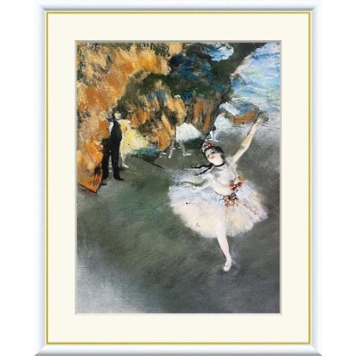 世界の名画　舞台の踊り子　ドガ　F8　61&times;49.5cm　手彩仕上 高精細巧芸美術画