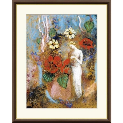 世界の名画　パンドラ　ルドン　F4　42&times;34cm　手彩仕上 高精細巧芸美術画
