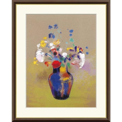 世界の名画　花瓶　ルドン　F8　61&times;49.5cm　手彩仕上 高精細巧芸美術画