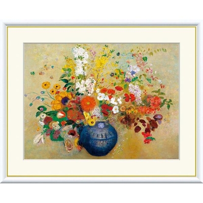 世界の名画　花　ルドン　F8　61&times;49.5cm　手彩仕上 高精細巧芸美術画