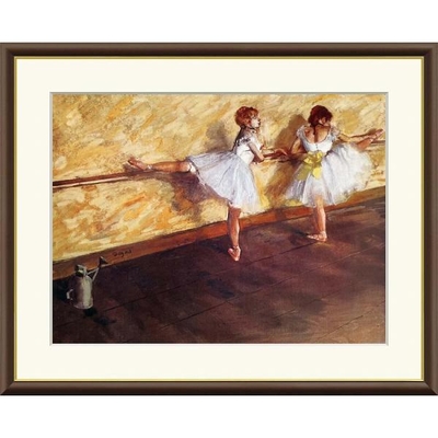 世界の名画　バーで練習する踊り子たち　ドガ　F4　42&times;34cm　手彩仕上 高精細巧芸美術画