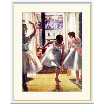 世界の名画　三人の踊子　ドガ　F8　61&times;49.5cm　手彩仕上 高精細巧芸美術画
