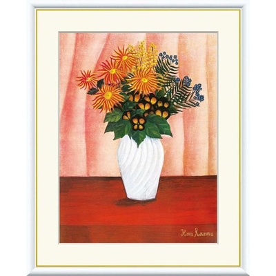 世界の名画　花　ルソー　F8　61&times;49.5cm　手彩仕上 高精細巧芸美術画