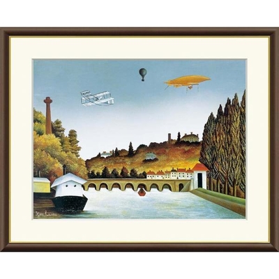 世界の名画　セーブル橋の眺め　ルソー　F8　61&times;49.5cm　手彩仕上 高精細巧芸美術画