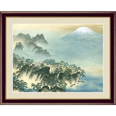 日本の名画　日本画　蓬莱山　横山大観　F6　52&times;42cm　手彩仕上 高精細巧芸美術画
