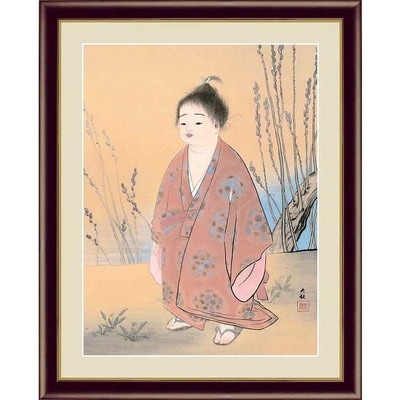 日本の名画　日本画　無我　横山大観　F6　52&times;42cm　手彩仕上 高精細巧芸美術画