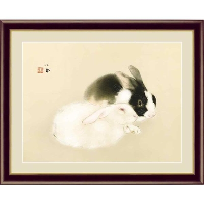 日本の名画　日本画　宇佐幾　竹内栖鳳　F4　42&times;34cm　手彩仕上 高精細巧芸美術画
