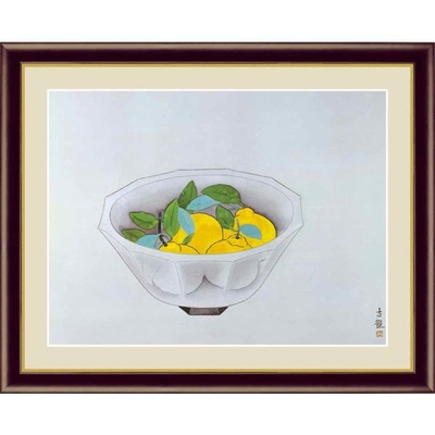 日本の名画　日本画　三宝柑　小林古径　F6　52&times;42cm　手彩仕上 高精細巧芸美術画