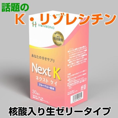 Next K　ネクストケイ　核酸入り生ゼリータイプ　30包　K・リゾレシチン　健康食品　サプリメント　免疫力　ブルーベリー風味
