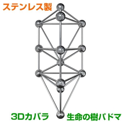 模型　3Dカバラ　パドマ　ステンレス　組立済　BLACK EYEブラックアイの医学博士丸山修寛監修　電磁波防止　電磁波対策　生命エネルギー 集中力 記憶力 直感力