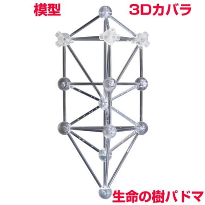 模型　3Dカバラ　パドマ　組立済　奇跡のコイルBLACK EYEブラックアイの医学博士丸山修寛監修　電磁波防止　電磁波対策 コリ 血行促進 生命エネルギー 集中力