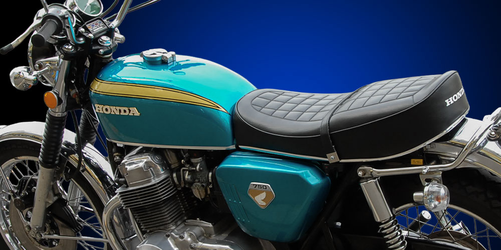 HONDA バイク シート cb750four K2 あんこ抜き 607】CB750Four K2-K6 アンコ抜きシート リプロ品 - CHERRY