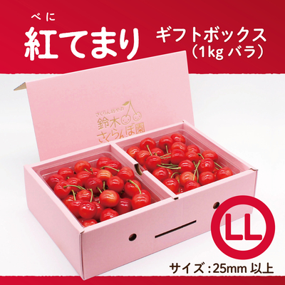紅てまり　ギフトBOX [大] 1.0kg　2Lサイズ　バラ