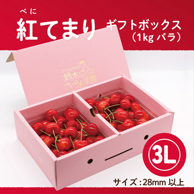 紅てまり　ギフトBOX [大] 1.0kg　3Lサイズ　バラ