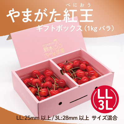やまがた紅王_専用ボックス（2L/3L混合）100g&times;2パック入り