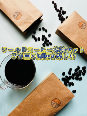 ワールドコーヒー体験セット3カ国の風味を楽しむ【100g✖️3袋】