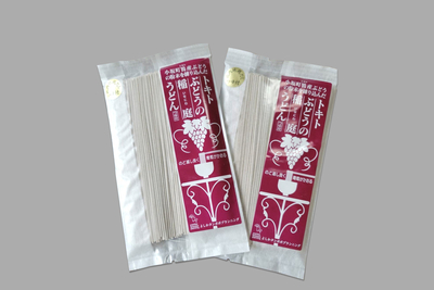 トキトぶどうの稲庭うどん 160g 比内地鶏スープ付き