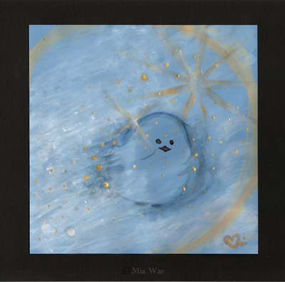 水彩画 #127    Let everything flow naturally (A4)