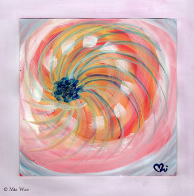 水彩画 #123 Don't give up your dream (25x25)